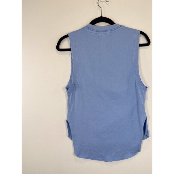 NWT We The Free People Womens Top Blue Butterfly Graphic Beaded Tank Y2K Small - Picture 8 of 11
